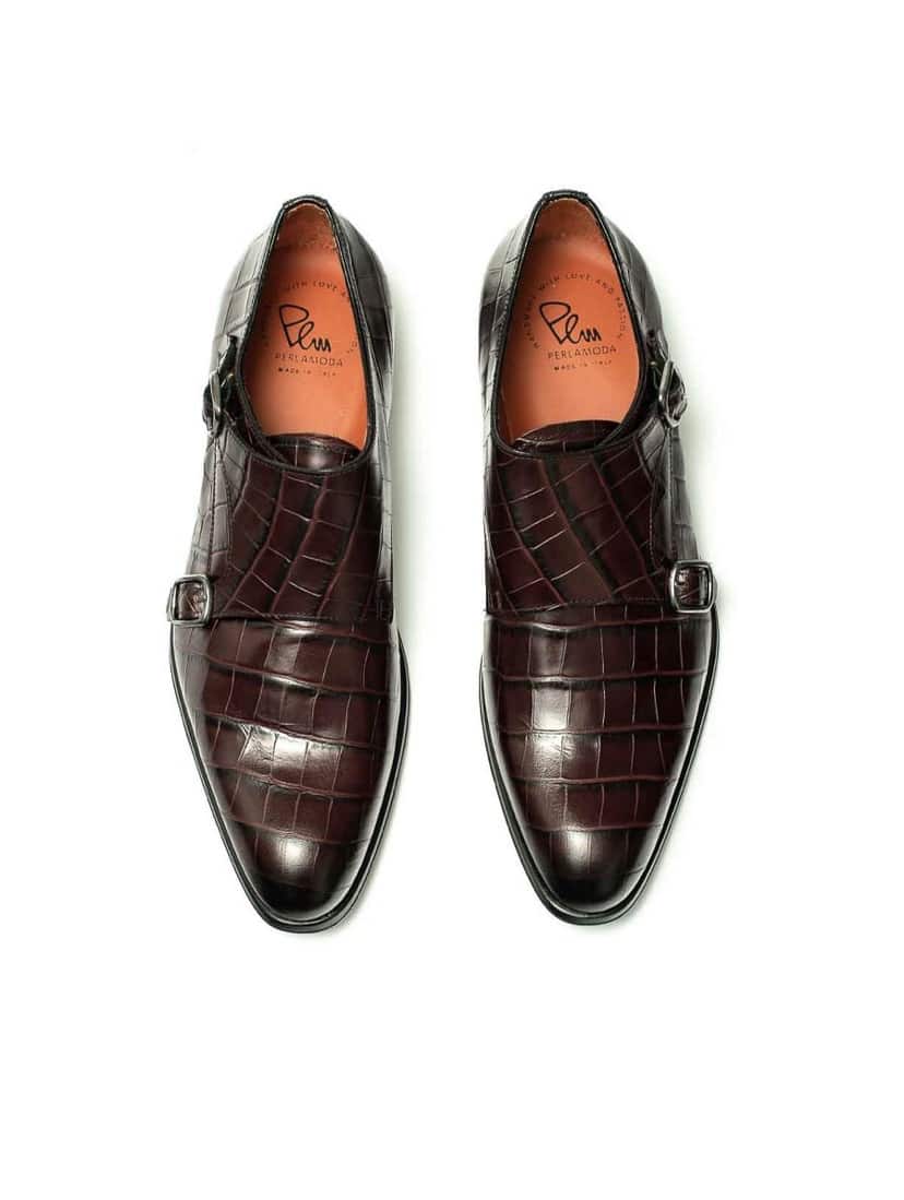 PERLA MODA Leather shoes with double buckle