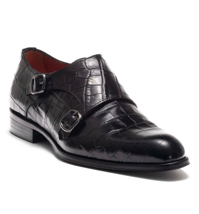 PERLA MODA Leather shoes with double buckle