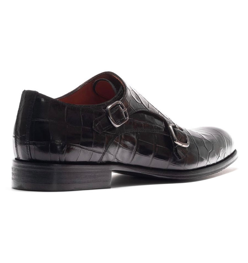 PERLA MODA Leather shoes with double buckle