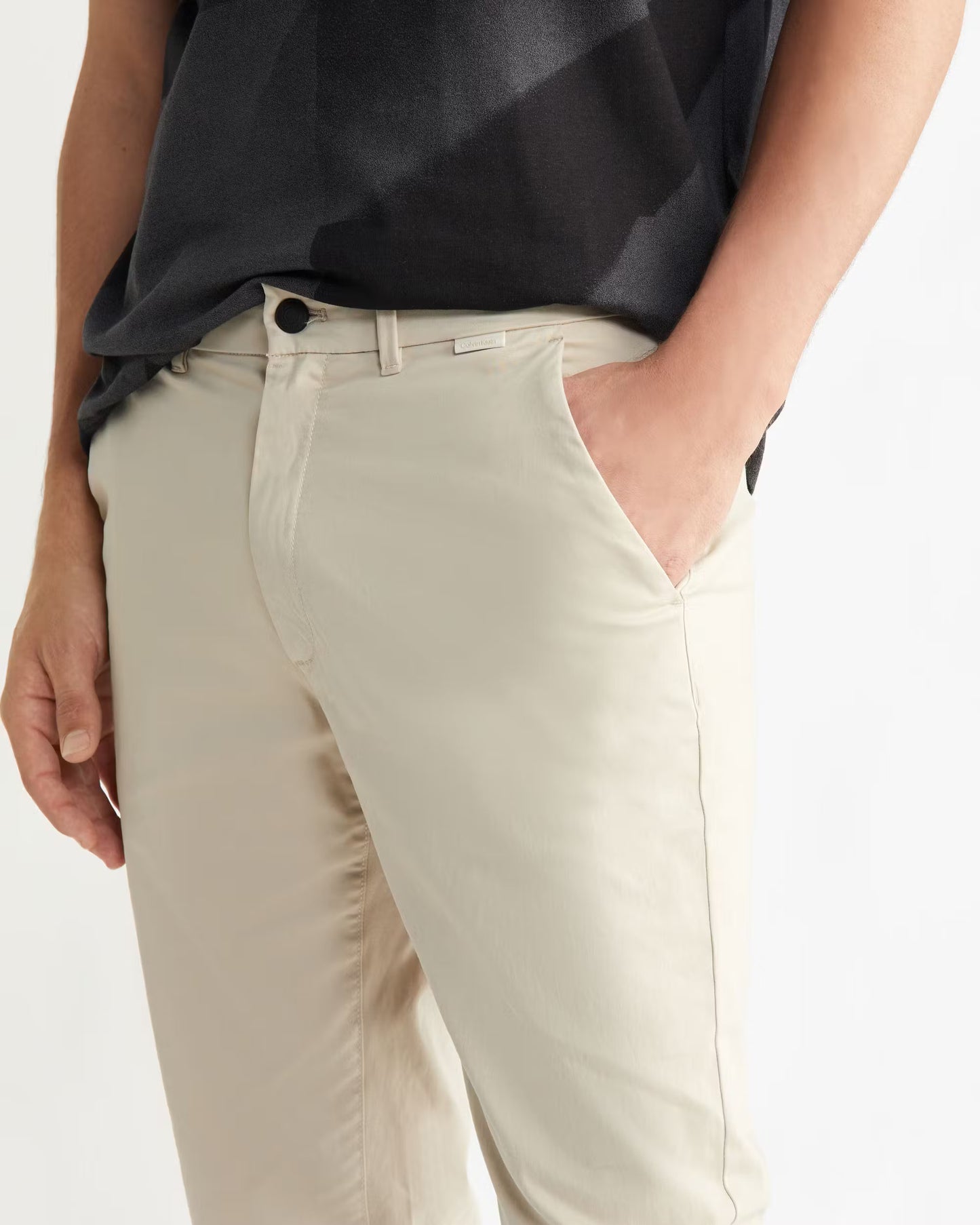 Calvin Klein Sateen Stretch Slim Παντελόνι K10K109914