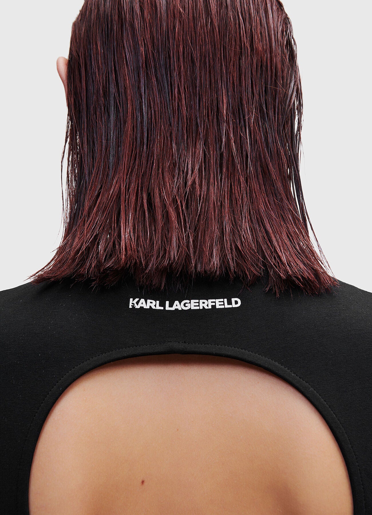 Karl Lagerfeld Cut Out Logo Jersey Body Κορμάκι 231W1703