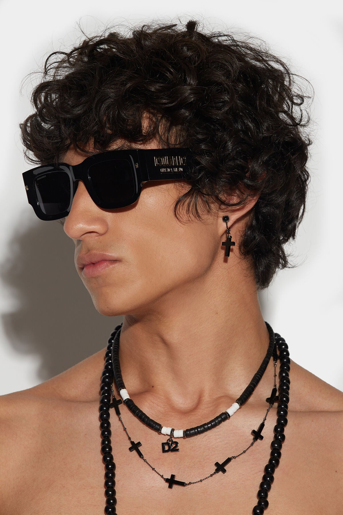 Dsquared2 crucifix rosary necklace