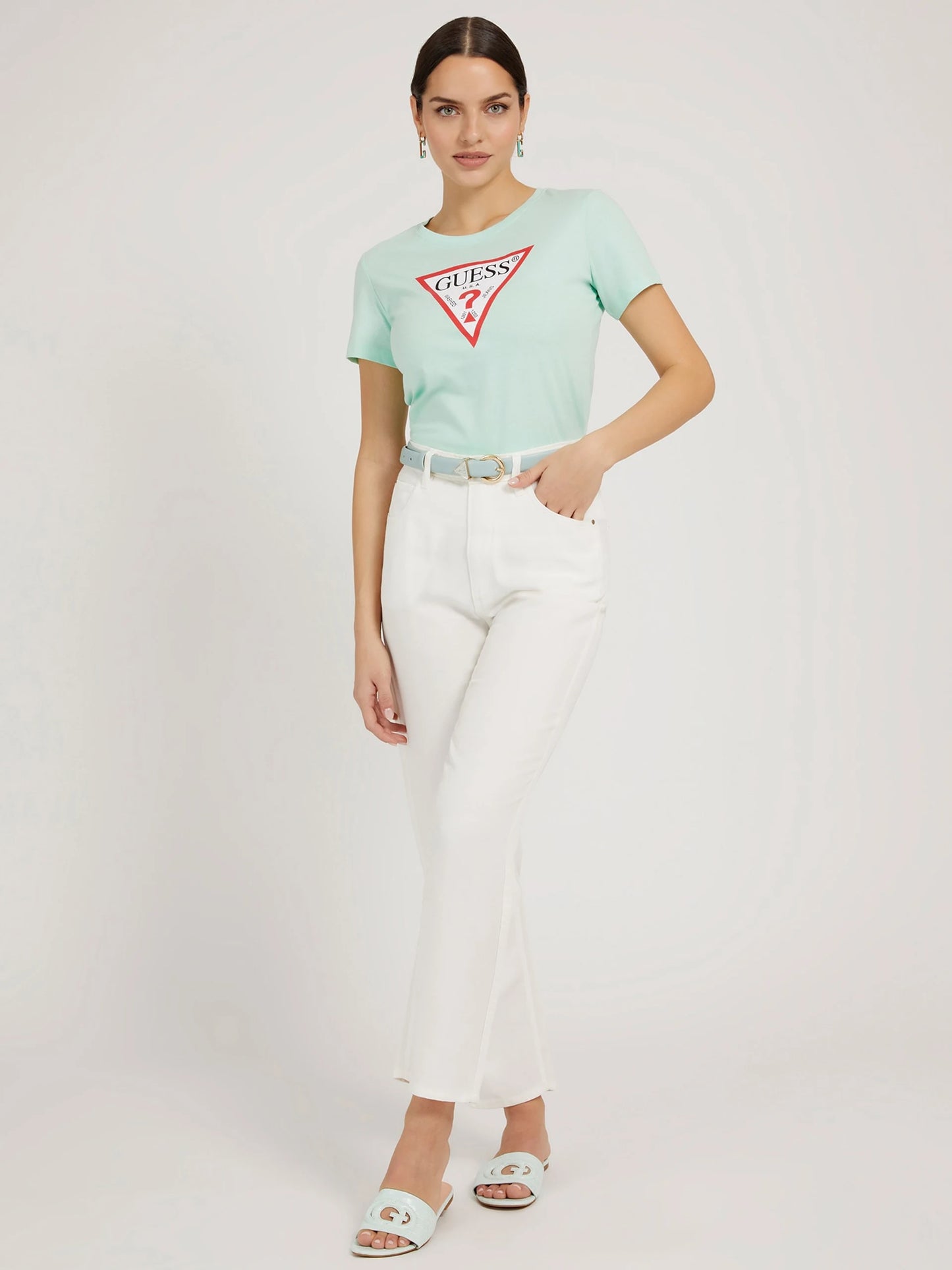 Guess T-shirt τριγωνικό Logo W1YI1BI3Z11