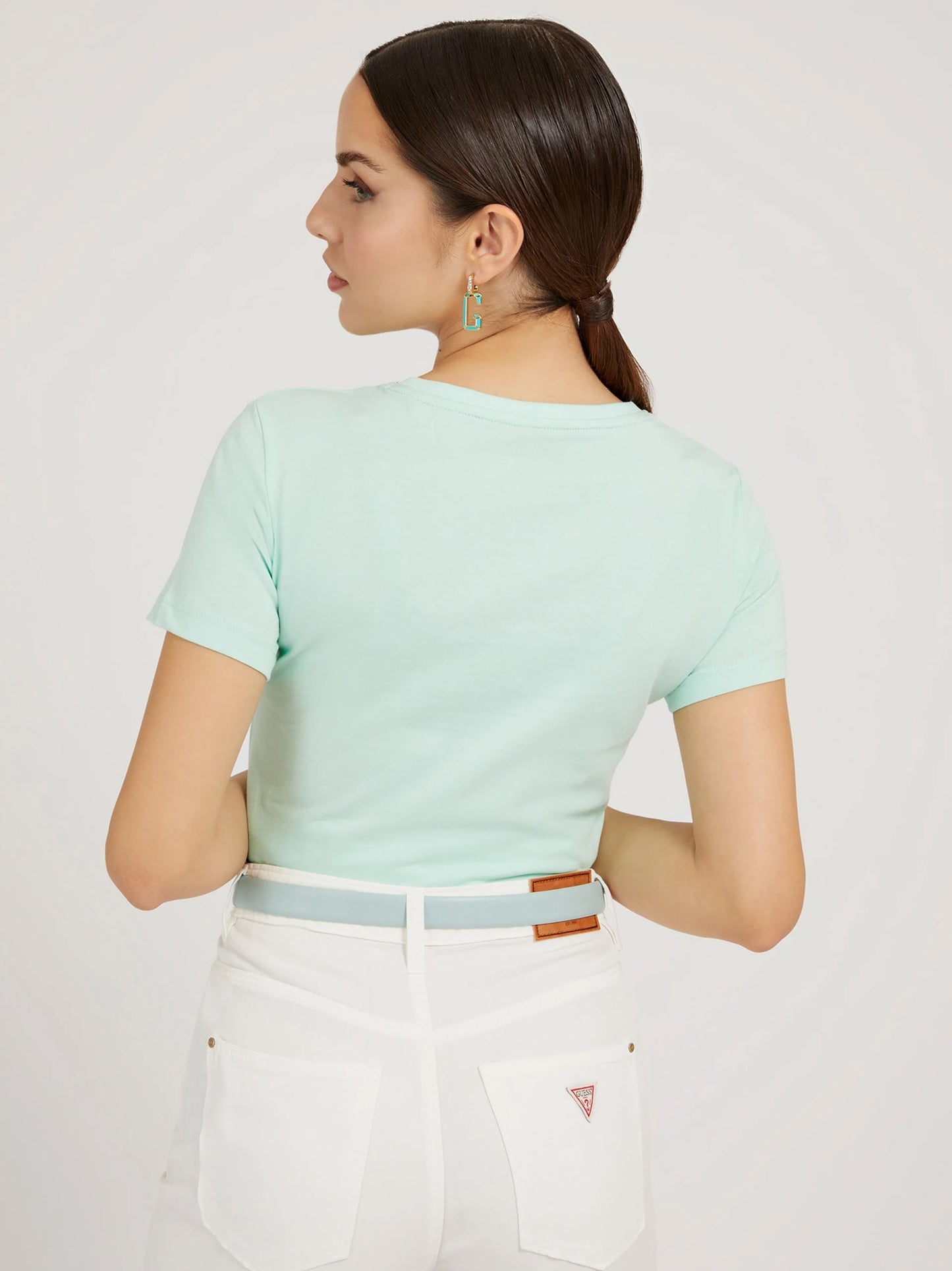 Guess T-shirt τριγωνικό Logo W1YI1BI3Z11