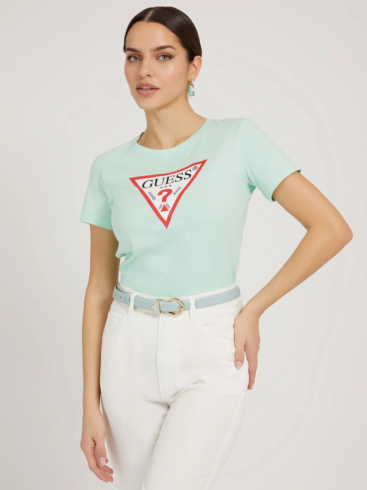 Guess T-shirt τριγωνικό Logo W1YI1BI3Z11