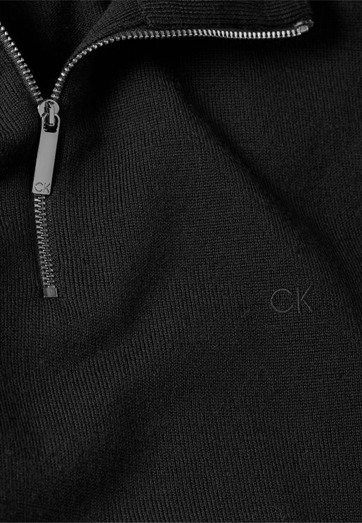 Calvin Klein Superior Wool Quarter Zip K10K110421