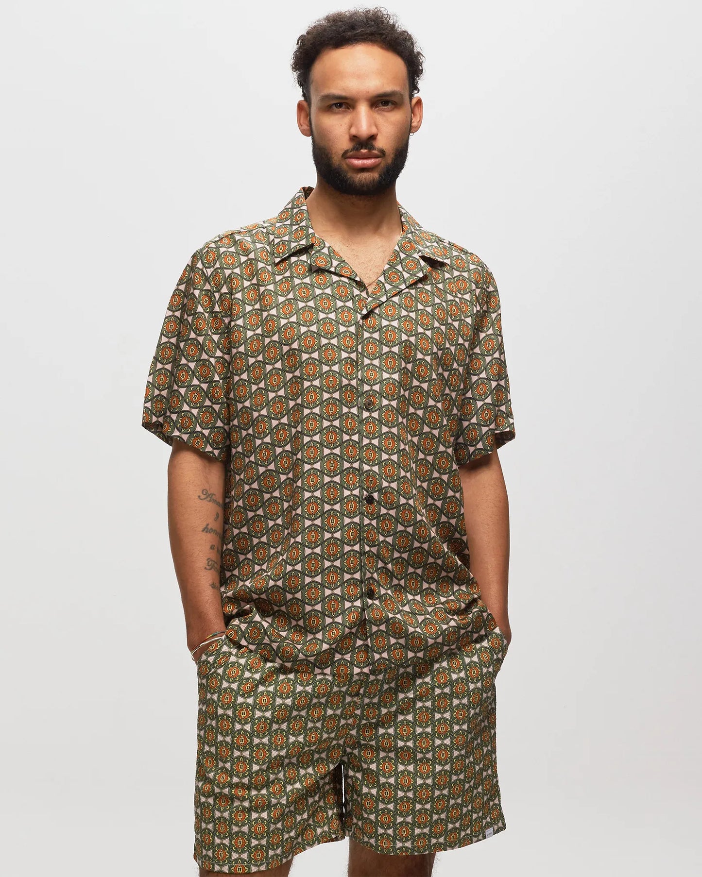 Les Deux Ornament AOP Tencel Κοντομάνικο Πουκάμισο LDM401056