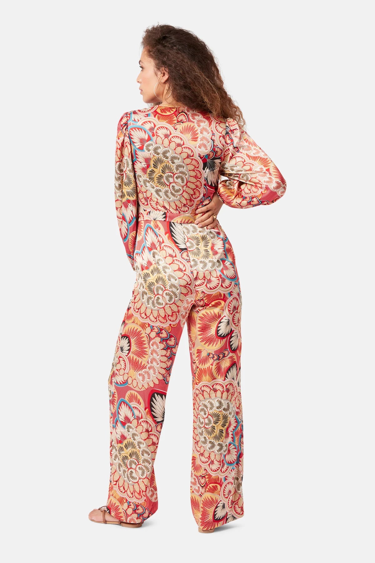 Traffic People Betsy Coral Retro Print Ολόσωμη Φόρμα - BTH12429009