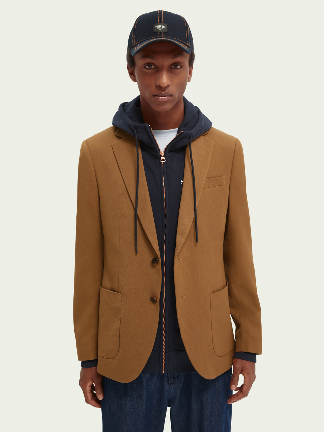 Scotch & Soda Single-breasted twill blazer 162285_0619