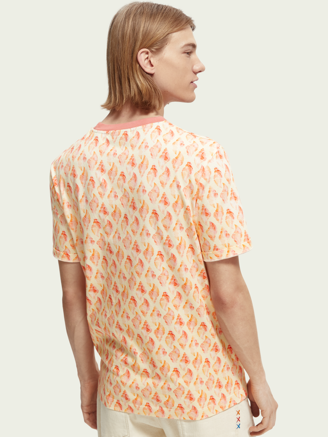 Scotch & Soda Printed Organic Crewneck T-shirt 165882