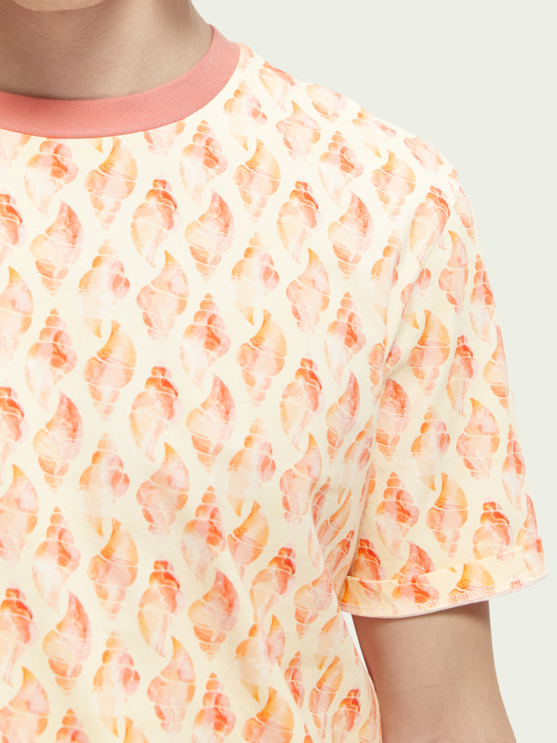Scotch & Soda Printed Organic Crewneck T-shirt 165882