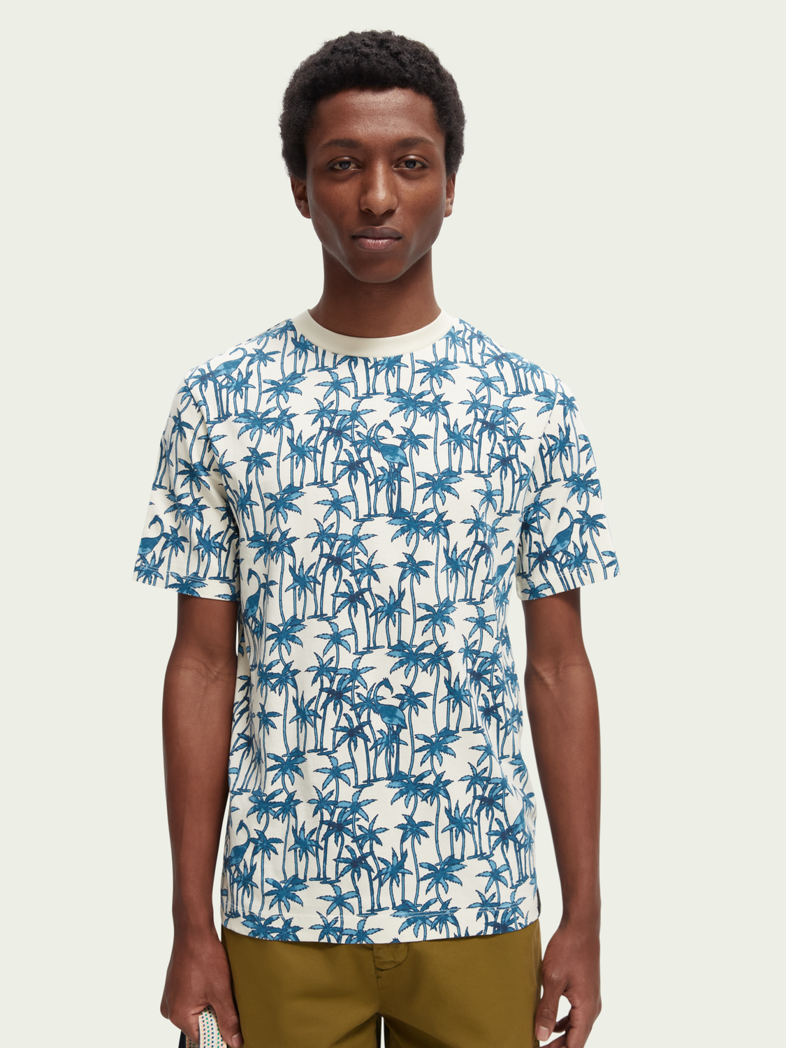 Scotch & Soda Printed Organic Crewneck T-shirt 165882-0222