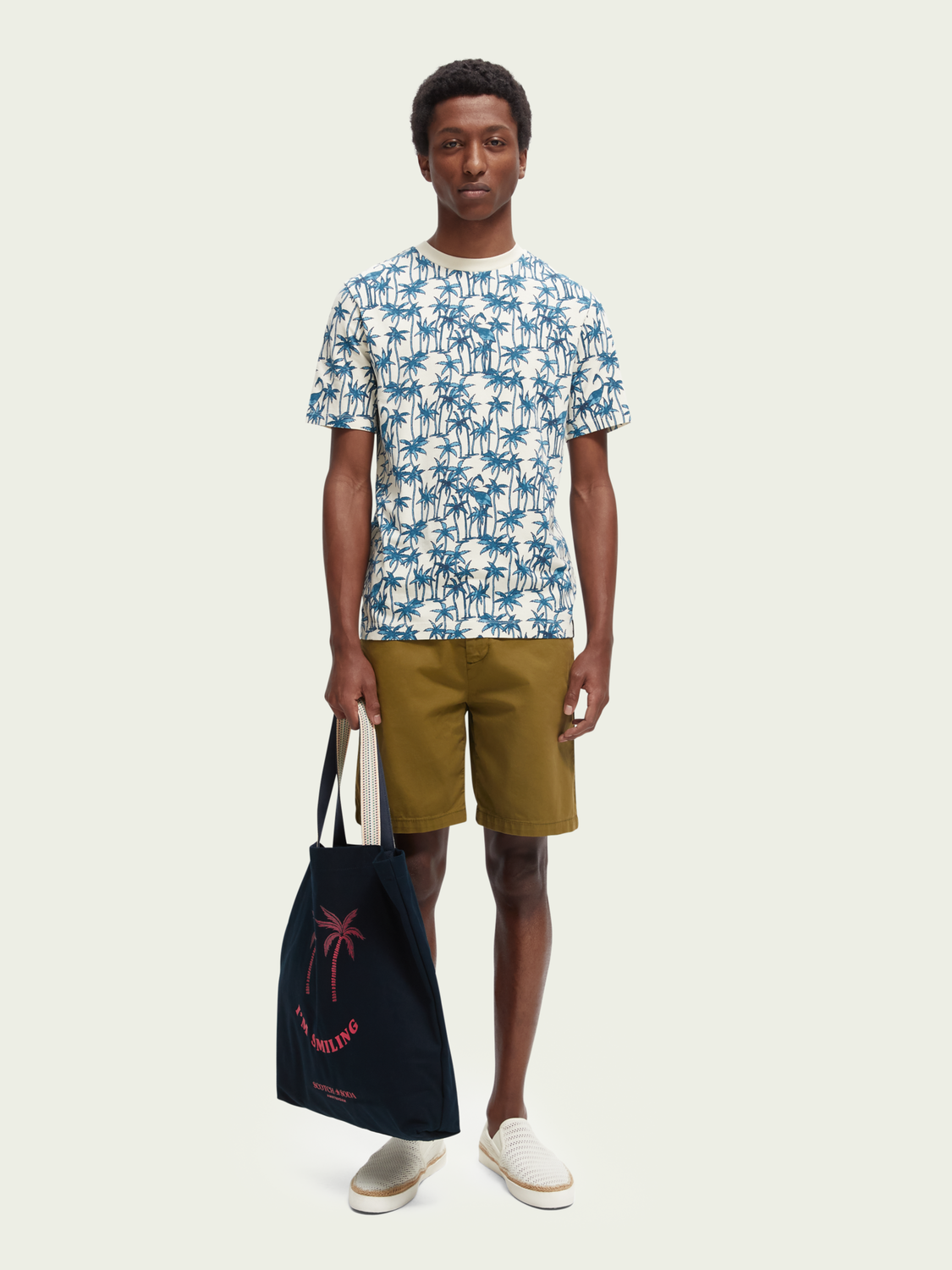 Scotch & Soda Printed Organic Crewneck T-shirt 165882-0222
