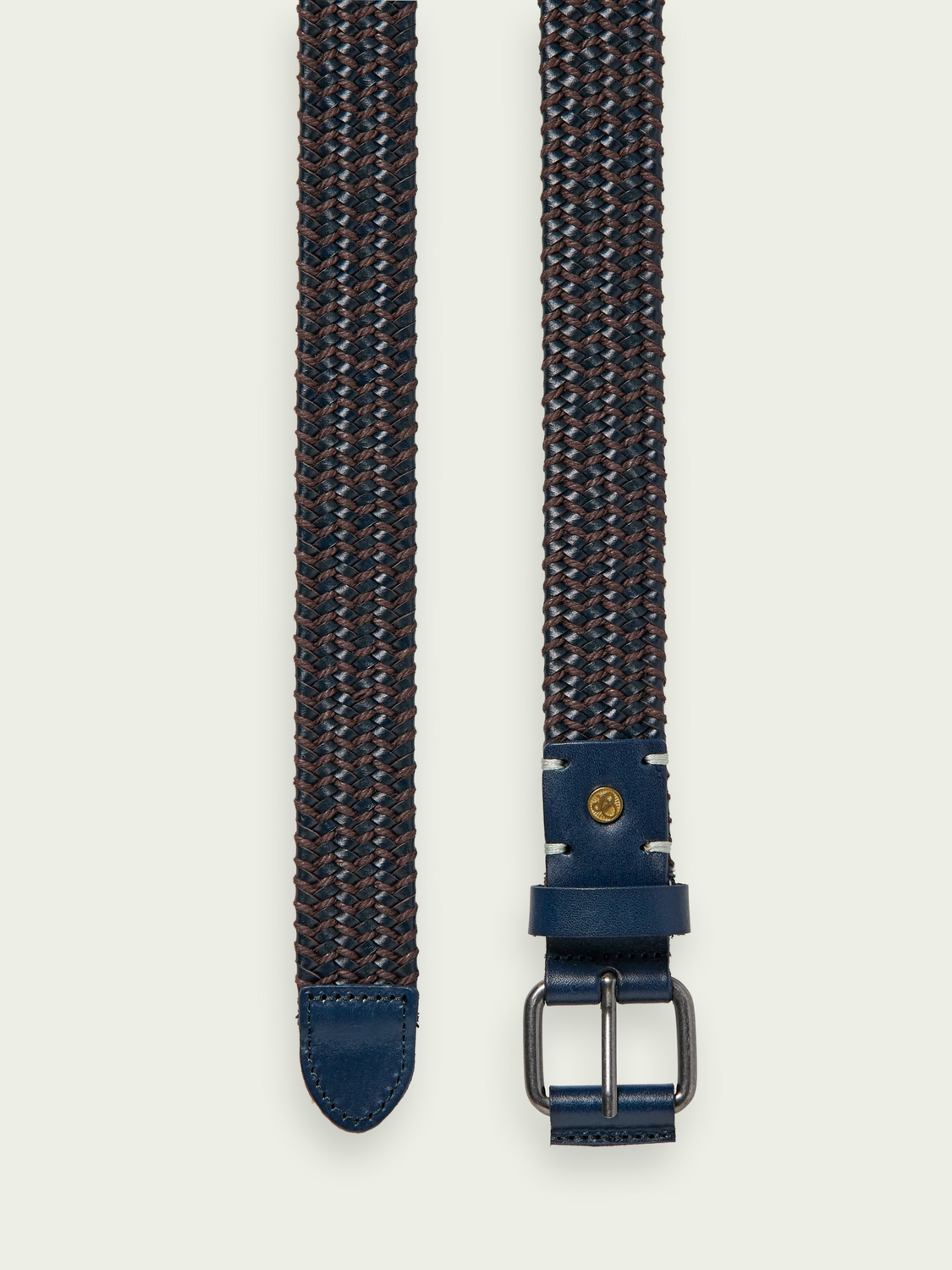 Scotch & Soda Braided Δερμάτινη Ζώνη 166757