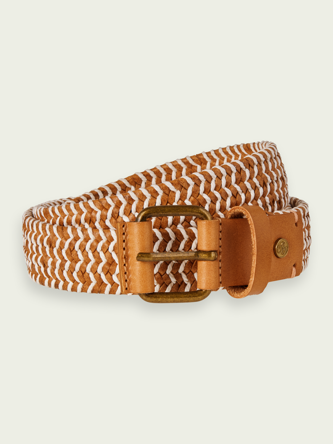 Scotch & Soda Braided Δερμάτινη Ζώνη 166757