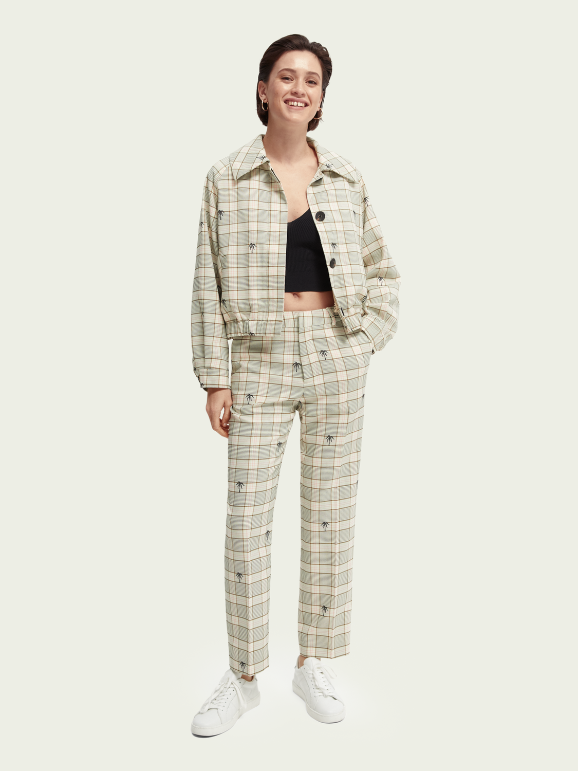 Scotch & Soda Abott Checked Regular-Fit Παντελόνι 166115