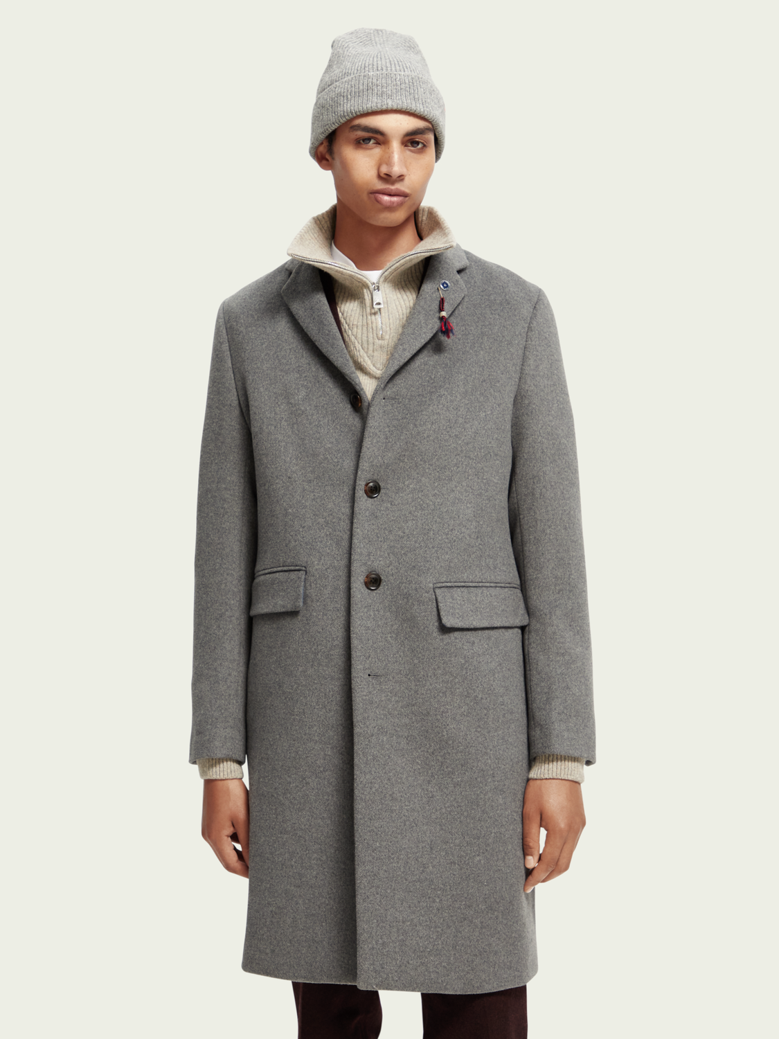 Scotch and Soda Classic wool-blend overcoat 169110