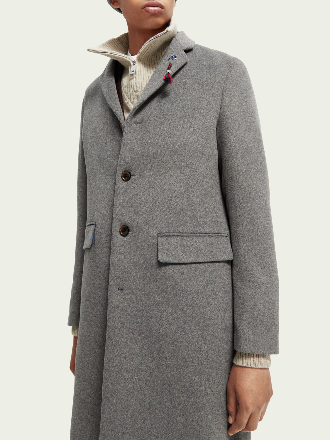 Scotch and Soda Classic wool-blend overcoat 169110