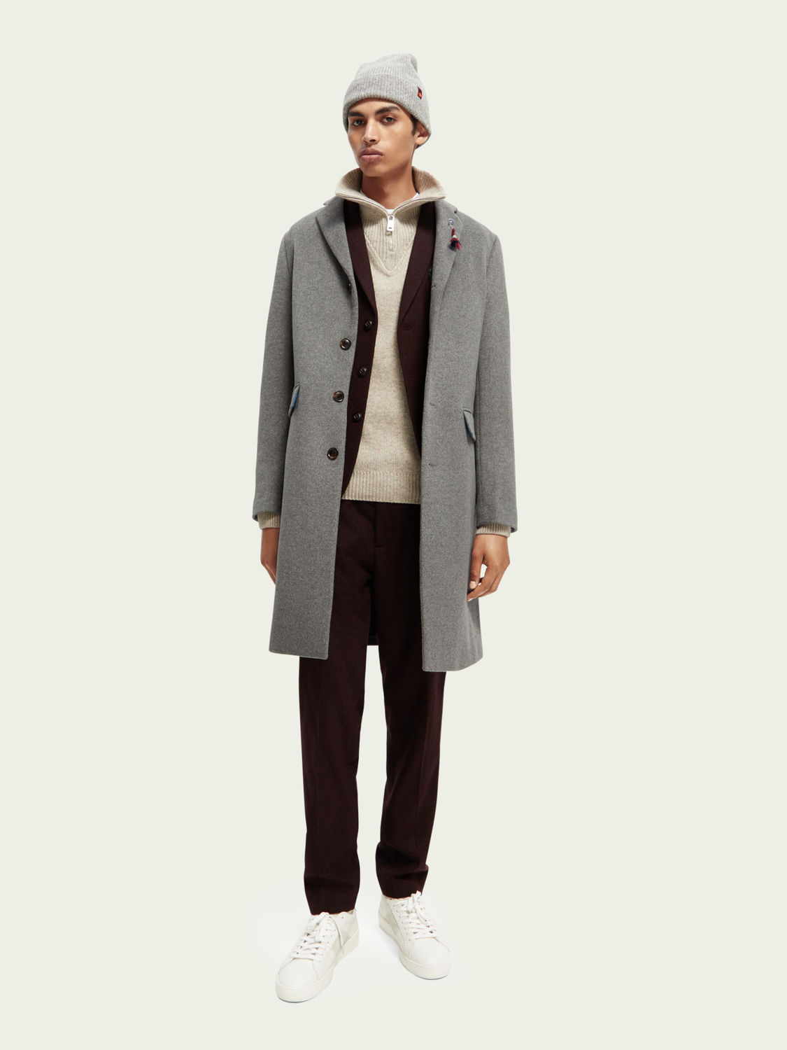 Scotch and Soda Classic wool-blend overcoat 169110