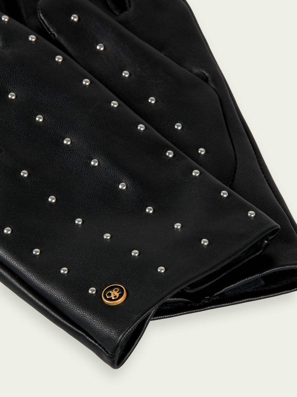 Scotch & Soda Leather studded γάντια 169494
