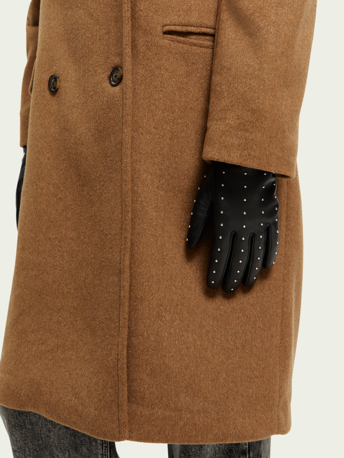 Scotch & Soda Leather studded γάντια 169494