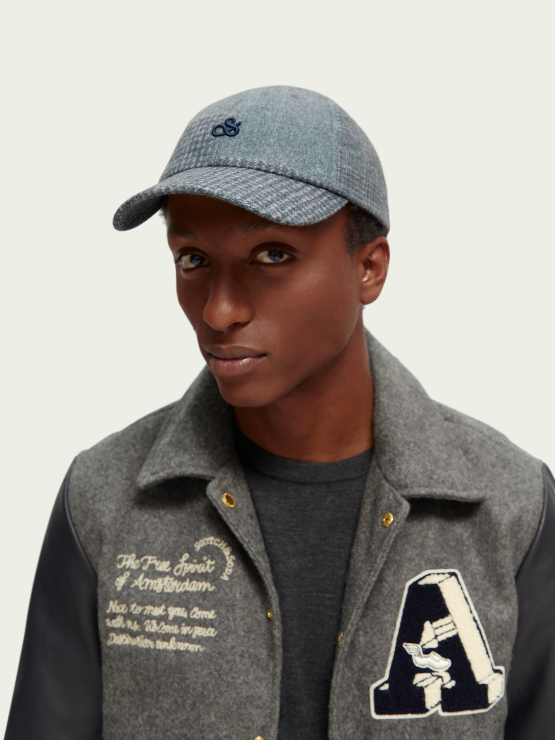 Scotch & Soda Wool-Blend Printed Check Cap 169534