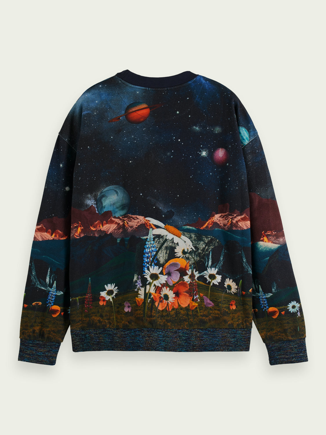 Scotch & Soda Printed Organic Cotton Felpa Sweatshirt 171266