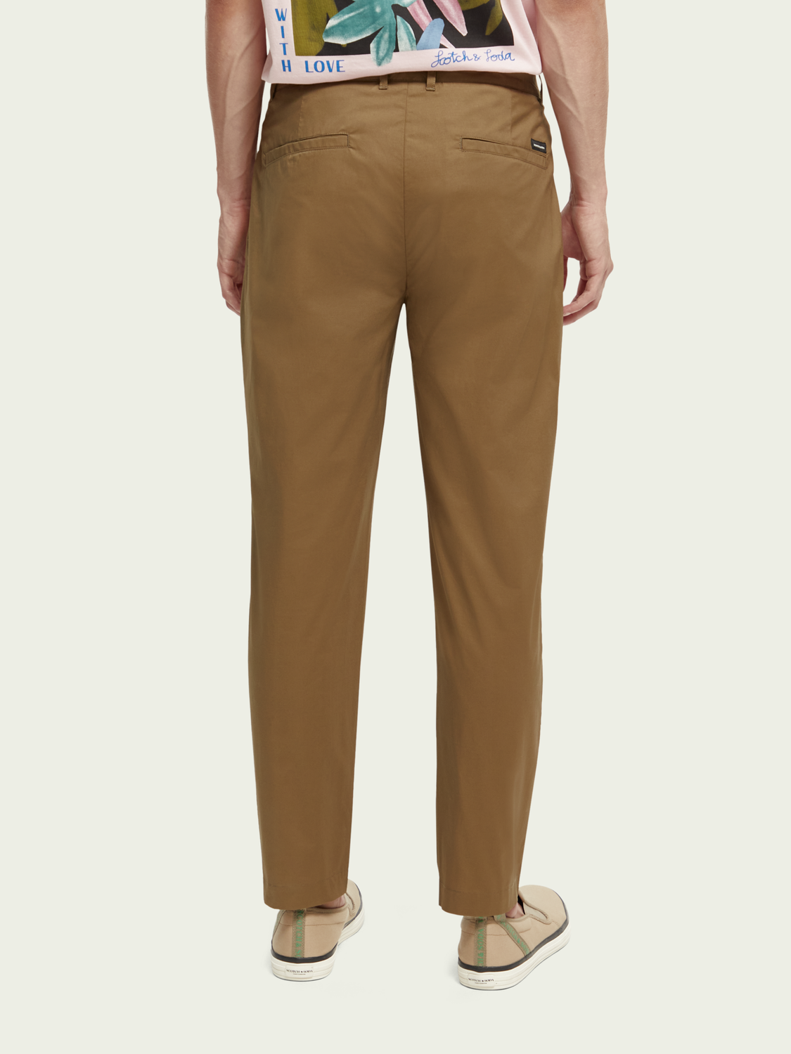 Scotch & Soda The Blake Regular Slim Fit Pleated Poplin Chino 169812