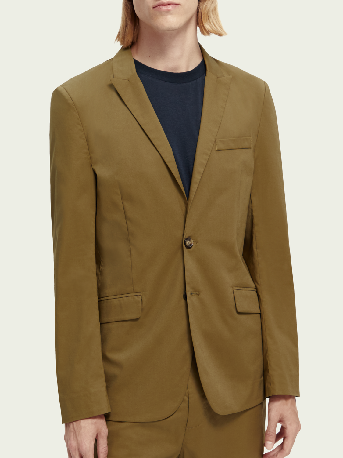 Scotch & Soda Lightweight Organic Cotton Single-Breasted Σακάκι 169782