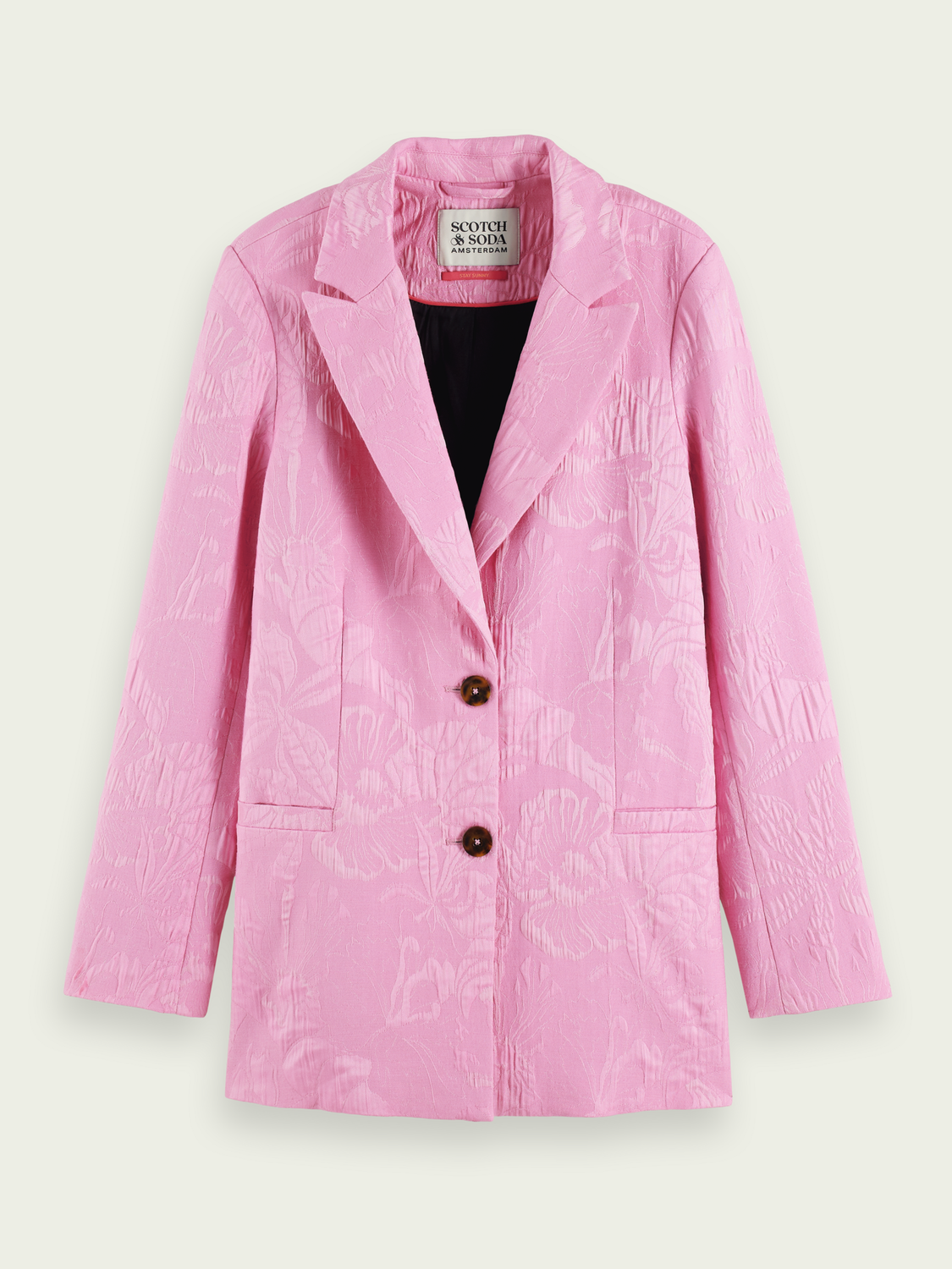 Scotch & Sooda single-breasted jacquard blazer 171867