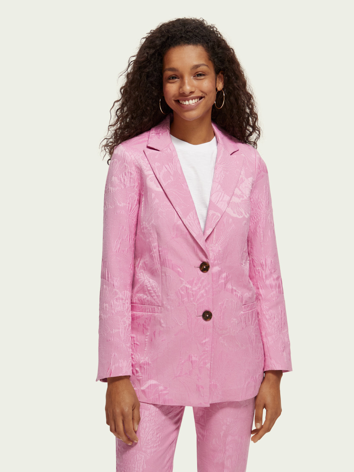 Scotch & Sooda single-breasted jacquard blazer 171867