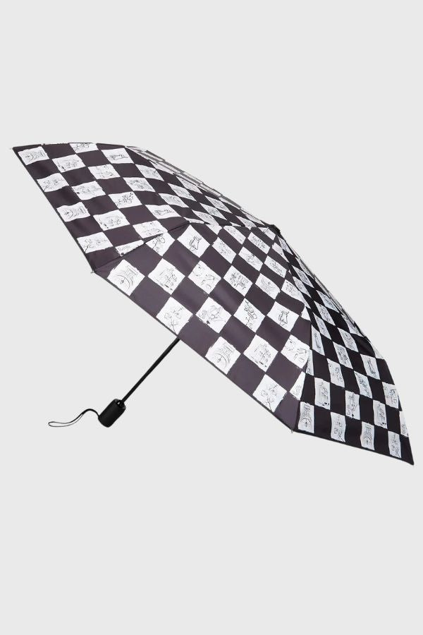 Karl Lagerfeld K/Ballet Checkerboard Umbrella B3W50007