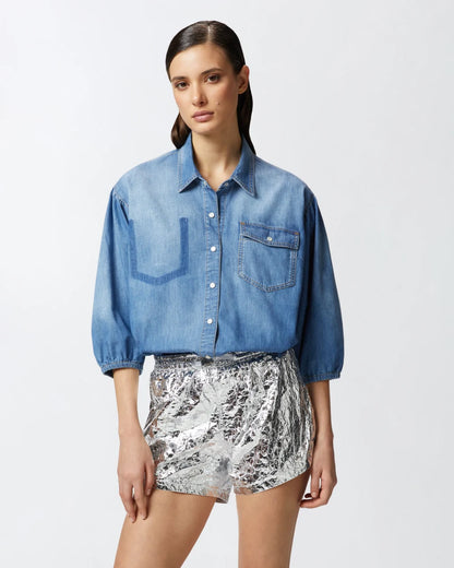Pinko Chobe Camicia Denim Shirt 104629 A2DT