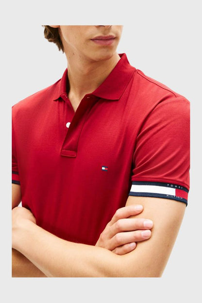 Tommy Hilfiger Rwb Cuff Liquid Cotton Slim Polo MW0MW42743