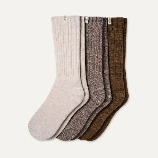 Ugg Rib Knit Slouchy Crew 3 Pack Sock 1119874