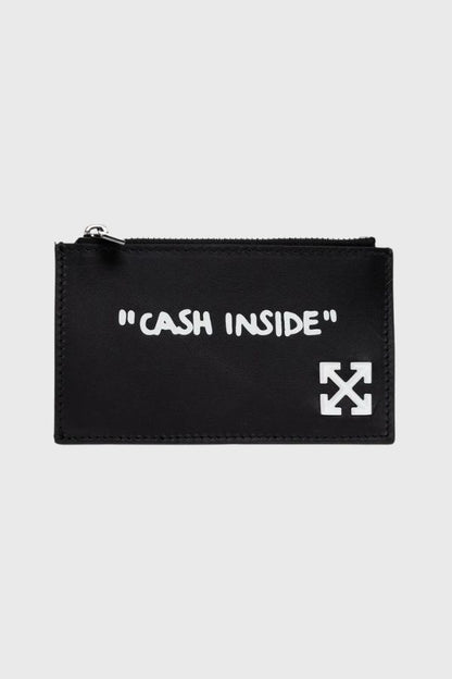 Off White Jitney Quote Zipped Card  OWMND19F26LT01