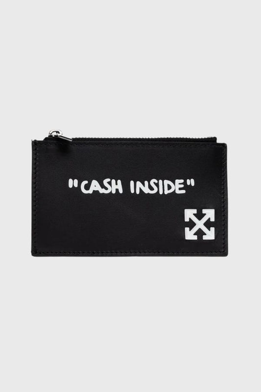 Off White Jitney Quote Zipped Card  OWMND19F26LT01