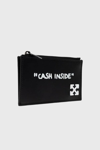 Off White Jitney Quote Zipped Card  OWMND19F26LT01