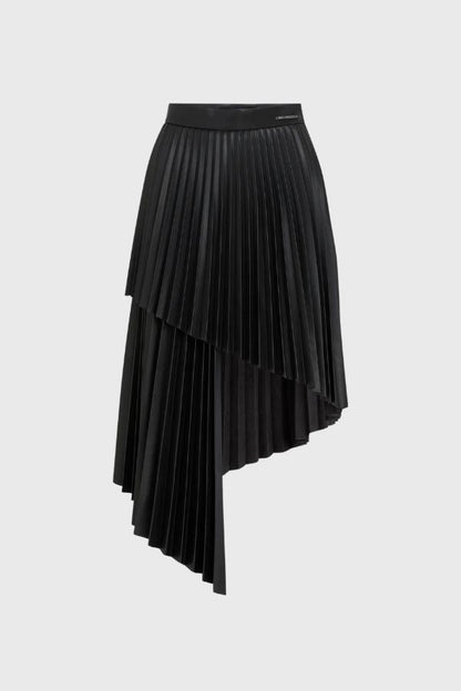 Karl Lagerfeld Pleated Faux Leather Skirt B3W12008