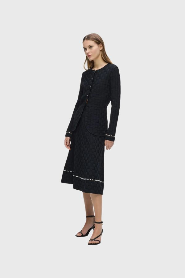 Karl Lagerfeld Pearl Detail Knit Skirt B3W12017