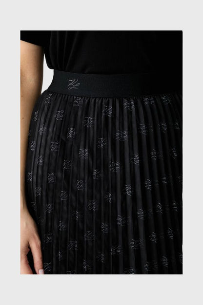 Karl Lagerfeld Pleated Mesh Skirt B3W12005