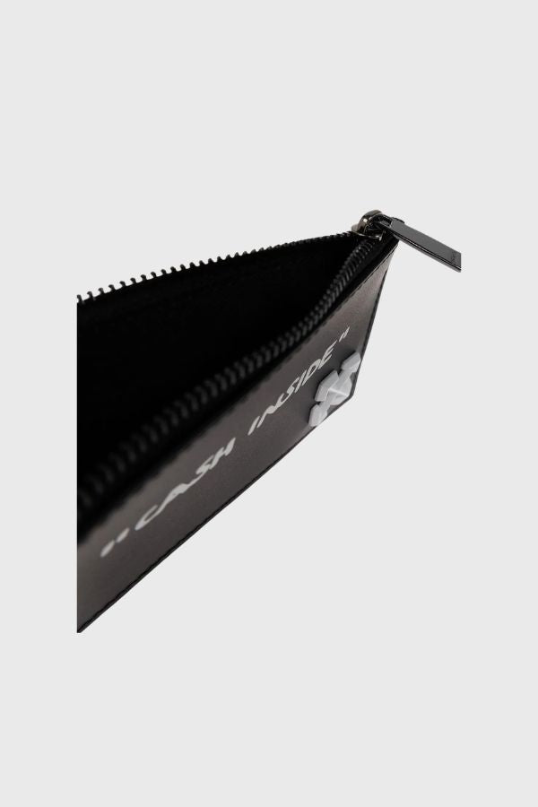 Off White Jitney Quote Zipped Card  OWMND19F26LT01