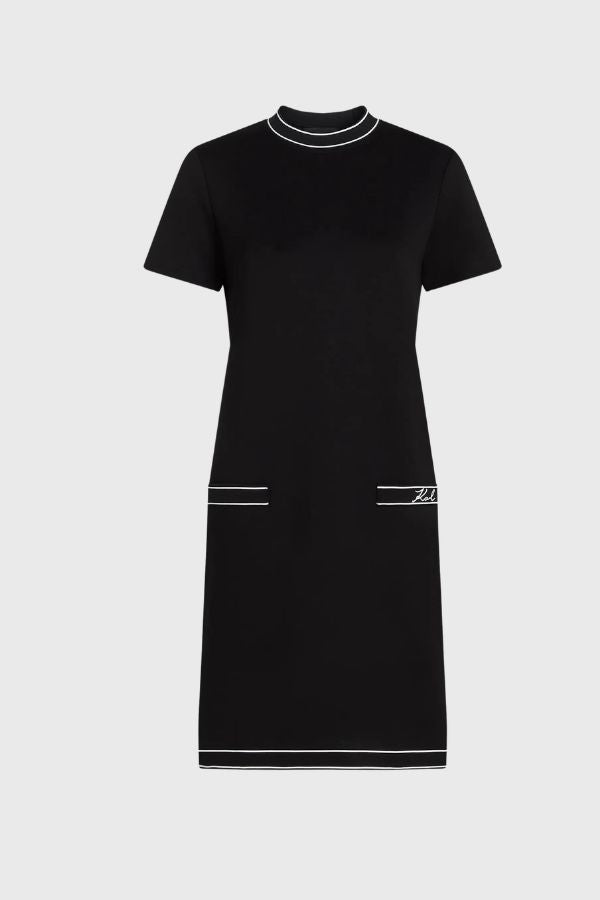 Karl Lagerfeld Logo Jersey Dress B3W13031