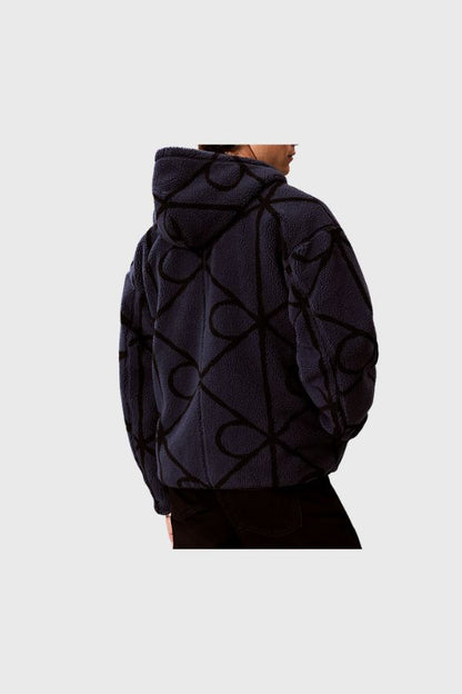 Calvin Klein Sherpa Fleece Emblem Zip Hoodie LV04RH251G