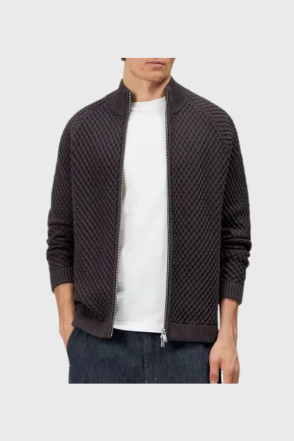 Drykorn Kerao Zip Cardigan With Stand-up Collar 422145