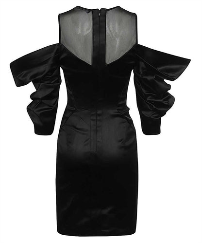 Karl Lagerfeld Volume Sleeve Satin Dress 236W1312