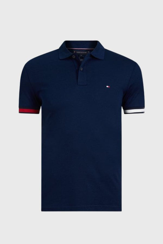 Tommy Hilfiger Rwb Cuff Liquid Cotton Slim Polo MW0MW42743