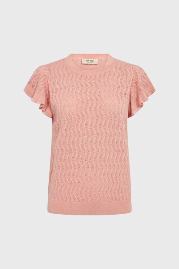 Mos Mosh Ganna Pattern O-Neck Knit Top 177580
