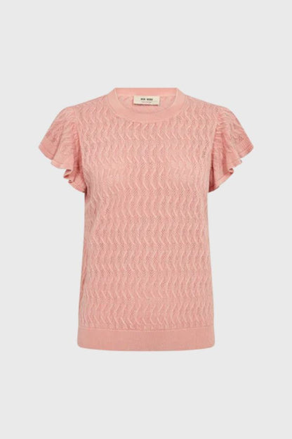 Mos Mosh Ganna Pattern O-Neck Knit Top 177580
