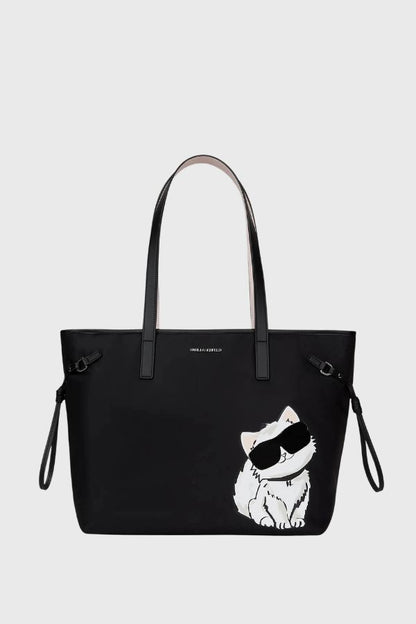Karl Lagerfeld Ikon Big Choupette Nylon Tote B3W30350